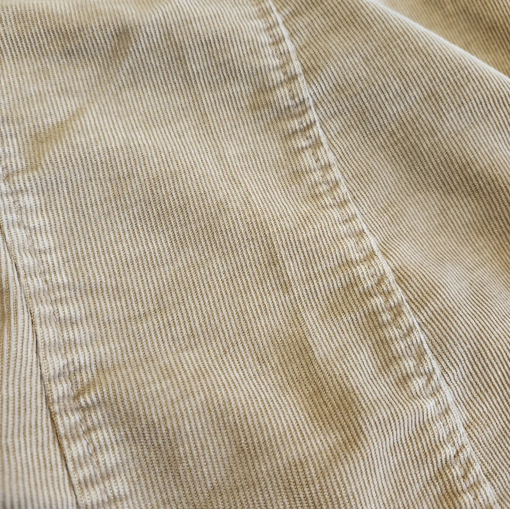 Gap Stretch Tan A-Line Flounce Paneled Corduroy Skirt Size 10 - Picture 6 of 6